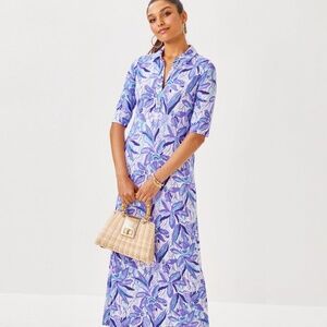 NWOT LILLY PULITZER Berkely Maxi Dress - Tropically Purple Elephant in the Bloom